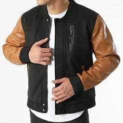 Remise 🌟 Veste Zippée 3119 Noir Camel de John H 🎉 -John H Soldes john h 310498 3119 BLACK CAMEL 20220331T160332 03