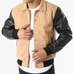 Remise 🌟 Veste 3124 Camel Clair Noir de John H 🔥 -John H Soldes john h 310506 3124 CAMEL 20220331T160357 03