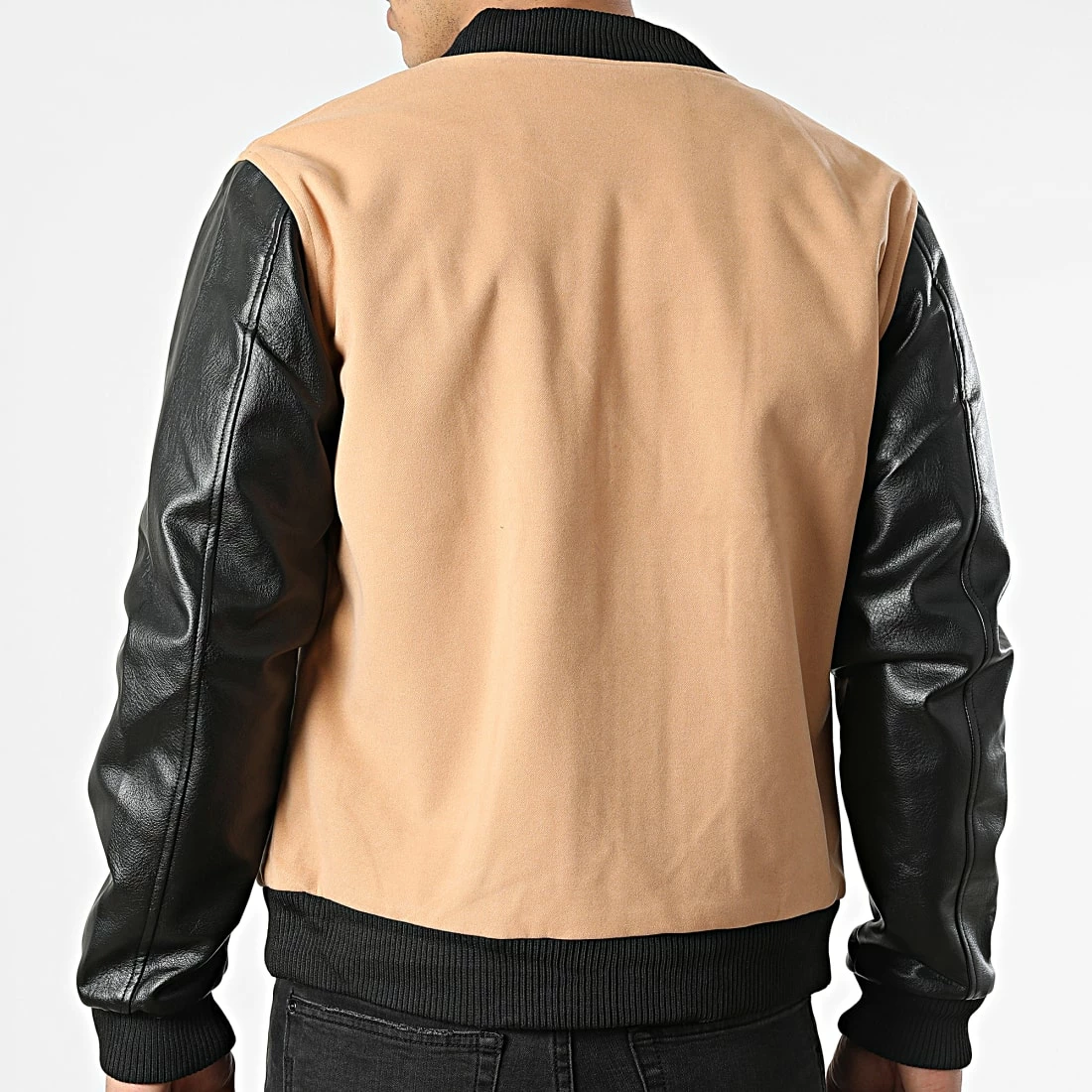 Tout neuf 😉 Veste Zippée 3119 Camel Noir de John H ✨ 6 Tout neuf 😉 Veste Zippée 3119 Camel Noir de John H ✨ – Image 4