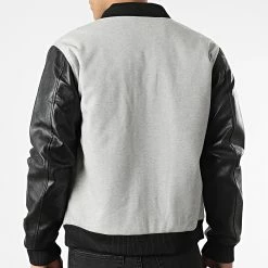 Promo 🌟 Veste Zippée 3119 Gris Chiné Noir de John H ⌛ -John H Soldes john h 310550 3119 GRAY BLACK 20220328T161833 04