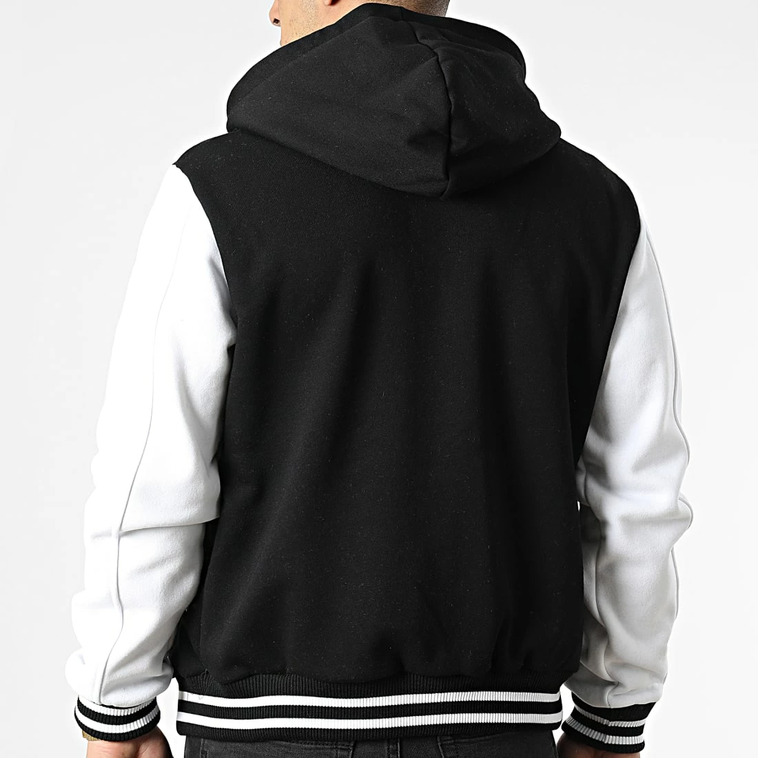 Vente flash ⭐ Veste Teddy A Capuche 3118 Noir Blanc de John H ❤️ 6 Vente flash ⭐ Veste Teddy A Capuche 3118 Noir Blanc de John H ❤️ – Image 4