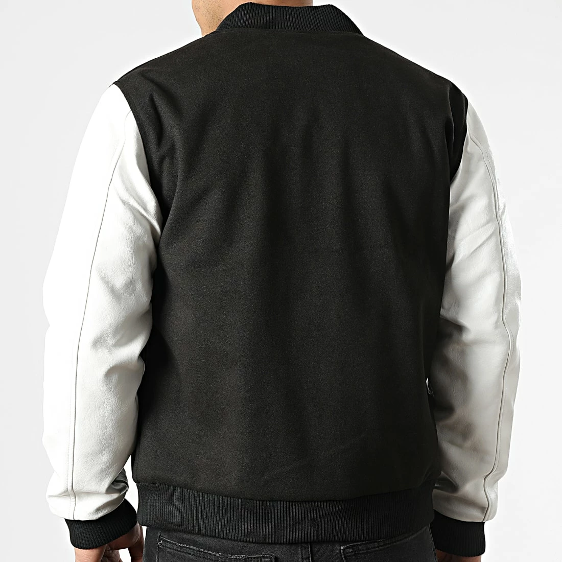 Remise 🎉 Veste Zippée 3119 Noir Blanc de John H 🌟 6 Remise 🎉 Veste Zippée 3119 Noir Blanc de John H 🌟 – Image 4