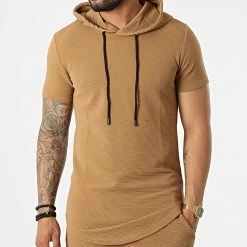 Acheter 💯 Ensemble Tee 👚 Shirt Capuche Et Short Jogging PP62-DD62 Camel de John H 🎉 -John H Soldes john h 323236 PP62 DD62 CAMEL 20220613T162049 03