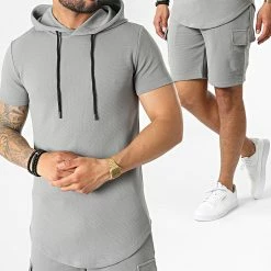 Les meilleures critiques de 🔔 Ensemble Tee 👕 Shirt Capuche Et Short Jogging PP70-DD70 Gris de John H 💯
