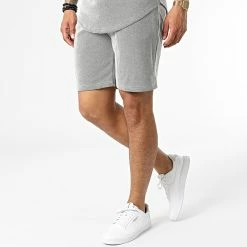 Top 10 🛒 Ensemble Tee 👚 Shirt Capuche Et Short Jogging PP50-DD50 Noir Blanc de John H ✨ -John H Soldes john h 323238 PP50 DD50 BLACK WHITE 20220613T155827 04