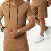 Les meilleures critiques de 🤩 Ensemble Tee 👚 Shirt Capuche Et Short Jogging PP50-DD50 Camel de John H ⭐