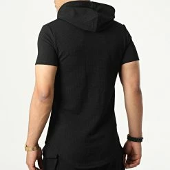 Nouveau 😀 Ensemble Tee 👕 Shirt Capuche Et Short Jogging PP64-DD64 Noir de John H ✨ -John H Soldes john h 323240 PP64 DD64 BLACK 20220614T151750 04