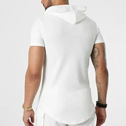 Promo 🤩 Ensemble Tee 👚 Shirt Capuche Et Short Jogging PP66-DD66 Blanc de John H 😀 -John H Soldes john h 323246 PP66 DD66 WHITE 20220701T155044 04