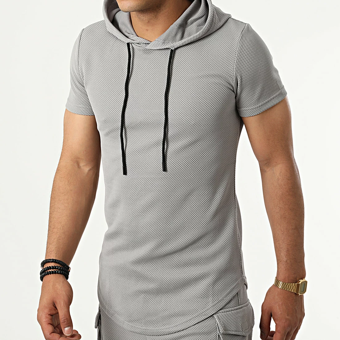 Meilleure affaire 🎁 Ensemble Tee 👚 Shirt Capuche Et Short Jogging PP66-DD66 Gris de John H 💯 5 Meilleure affaire 🎁 Ensemble Tee 👚 Shirt Capuche Et Short Jogging PP66-DD66 Gris de John H 💯 – Image 3