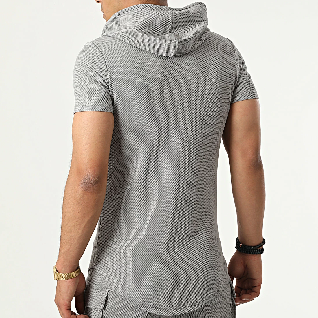 Meilleure affaire 🎁 Ensemble Tee 👚 Shirt Capuche Et Short Jogging PP66-DD66 Gris de John H 💯 6 Meilleure affaire 🎁 Ensemble Tee 👚 Shirt Capuche Et Short Jogging PP66-DD66 Gris de John H 💯 – Image 4