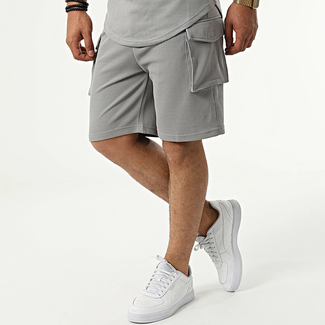 Meilleure affaire 🎁 Ensemble Tee 👚 Shirt Capuche Et Short Jogging PP66-DD66 Gris de John H 💯 7 Meilleure affaire 🎁 Ensemble Tee 👚 Shirt Capuche Et Short Jogging PP66-DD66 Gris de John H 💯 – Image 5