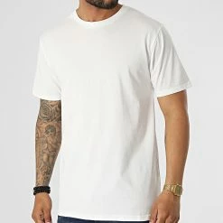 Le moins cher 🤩 Tee 👚 Shirt Relaxed Fit T8811 Blanc de John H ✔️