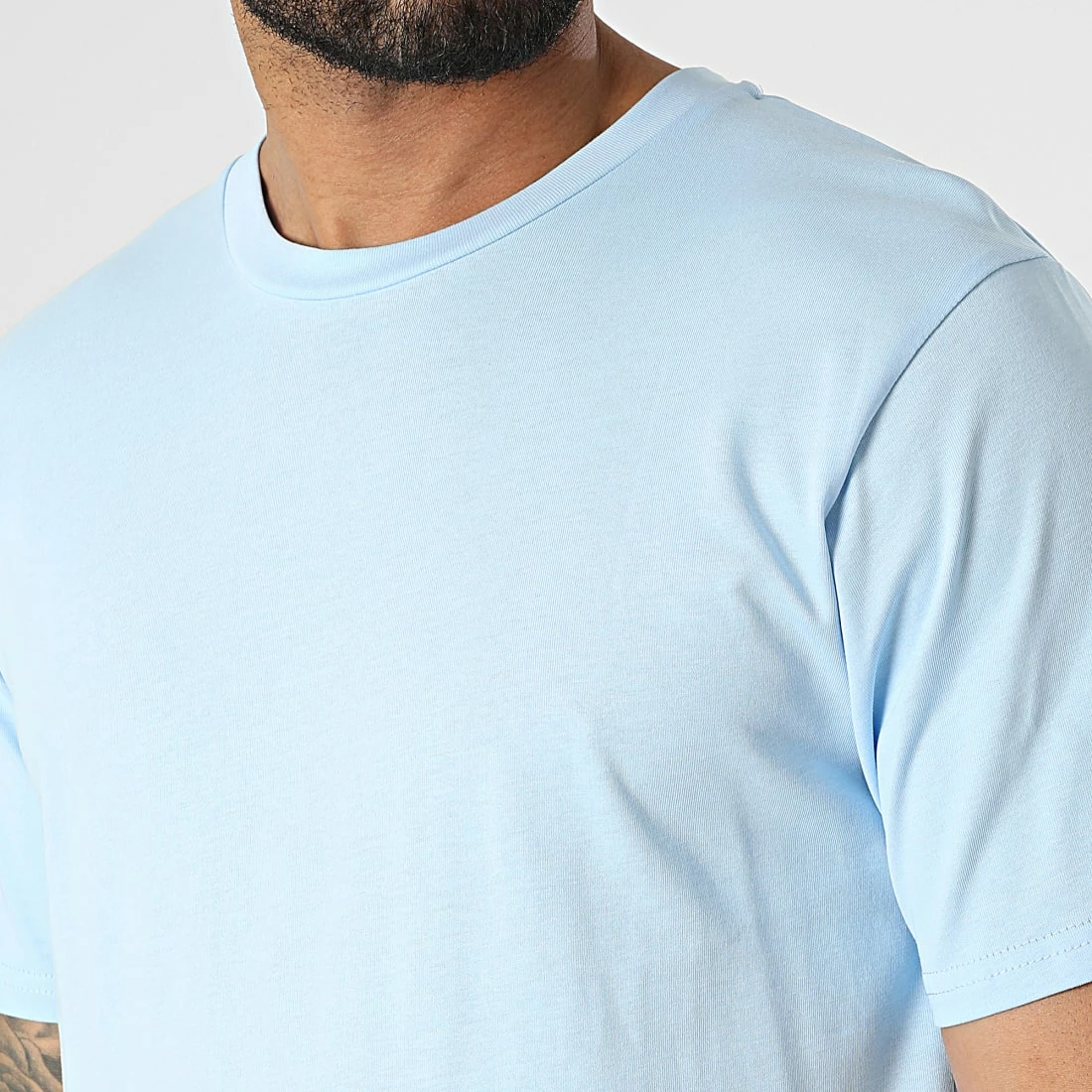 Nouveau ❤️ Tee 👕 Shirt Relaxed Fit T8811 Bleu Clair de John H 🎁 4 Nouveau ❤️ Tee 👕 Shirt Relaxed Fit T8811 Bleu Clair de John H 🎁 – Image 2