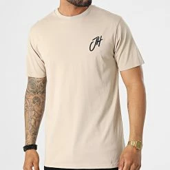 Grosses soldes 👍 Tee 👕 Shirt Relaxed Fit T8812 Beige de John H 🛒
