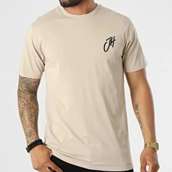 Grosses soldes 👍 Tee 👕 Shirt Relaxed Fit T8812 Beige de John H 🛒 -John H Soldes john h 323536 T8812 APRICOT 20220613T124557 03