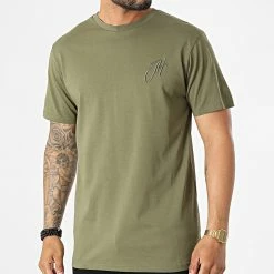 De gros ❤️ Tee 👚 Shirt Relaxed Fit T8812 Vert Kaki de John H 👍
