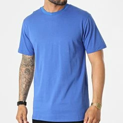 Sortie ⌛ Tee 👕 Shirt Relaxed Fit T8811 Bleu Roi de John H 😀