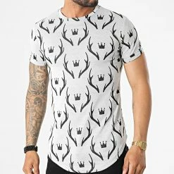 Meilleure vente 😉 Tee 👚 Shirt Oversize DD79 Gris Chiné de John H 🥰