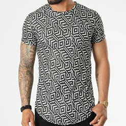 Tout neuf ✨ Tee 👕 Shirt Oversize DD85 Noir Blanc de John H 🔥 -John H Soldes john h 323617 DD85 BLACK WHITE 20220613T152210 03