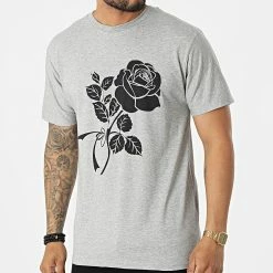 Meilleur prix ⌛ Tee 👚 Shirt DD96 Gris Chiné de John H ⭐