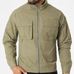 Remise 🔥 Veste Zippée 3123 Vert Kaki de John H 😀 -John H Soldes john h 323646 3123 GREEN 20220613T152519 03