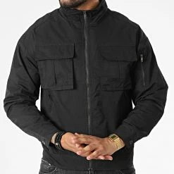 Le moins cher 🔔 Veste Zippée 3123 Noir de John H 🔥 -John H Soldes john h 323647 3123 BLACK 20220613T155846 03
