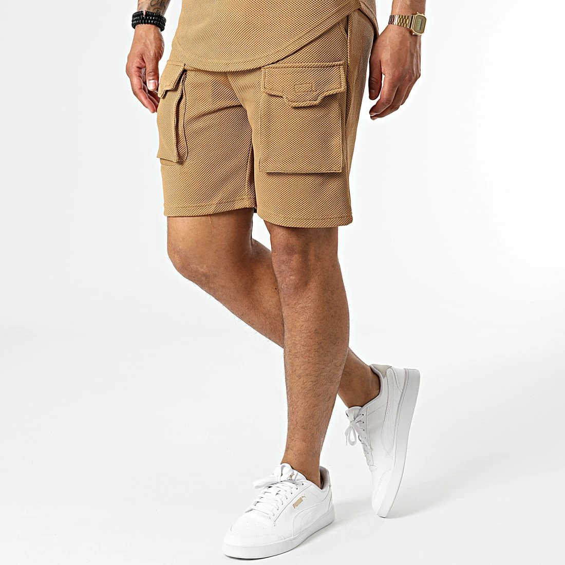 De gros 🤩 Ensemble Tee 👕 Shirt Capuche Et Short Jogging DD54-PP54 Camel de John H 🎁 7 De gros 🤩 Ensemble Tee 👕 Shirt Capuche Et Short Jogging DD54-PP54 Camel de John H 🎁 – Image 5