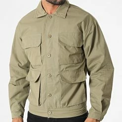 Sortie 👏 Surchemise 3122 Vert Kaki de John H 🎉