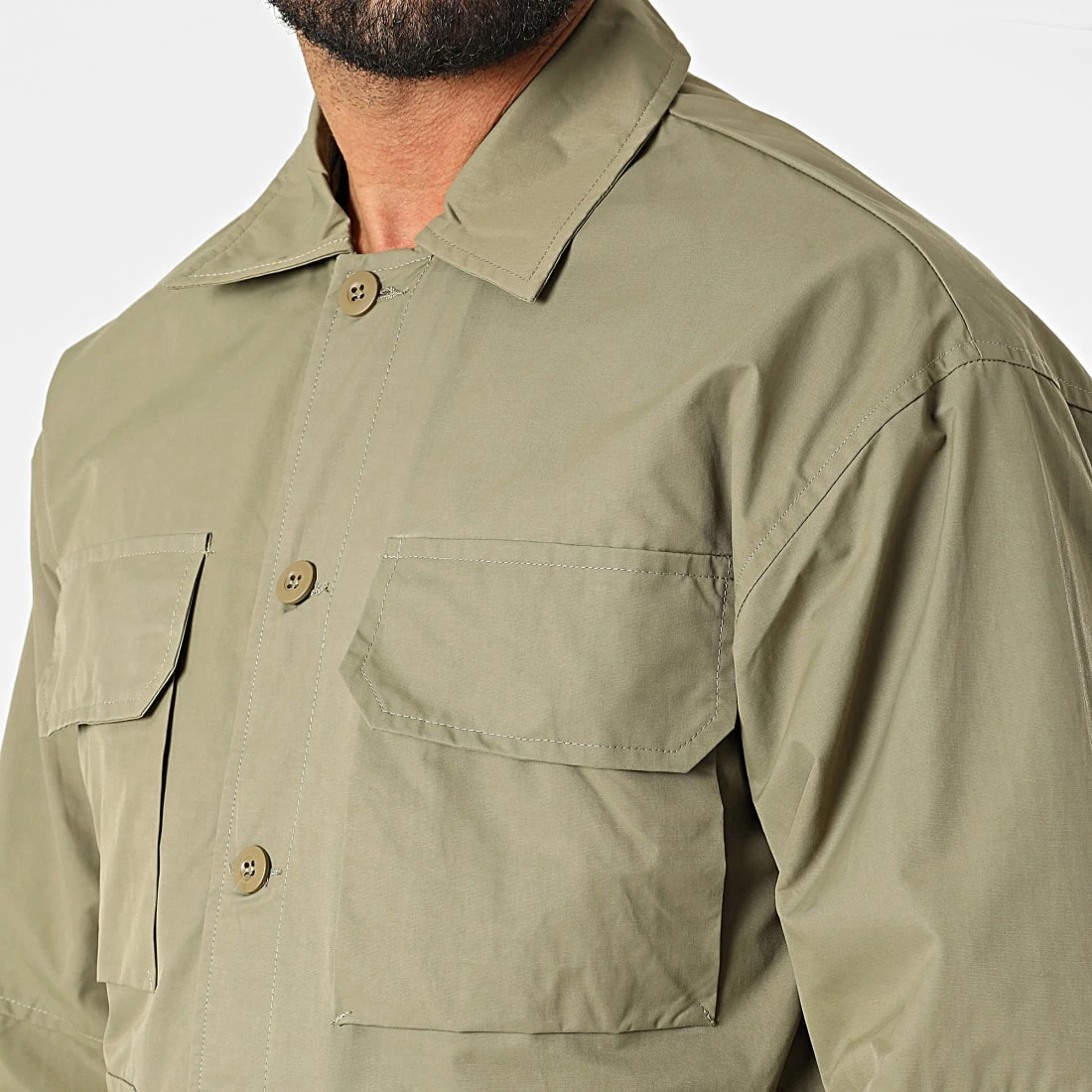 Sortie 👏 Surchemise 3122 Vert Kaki de John H 🎉 4 Sortie 👏 Surchemise 3122 Vert Kaki de John H 🎉 – Image 2