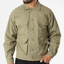 Sortie 👏 Surchemise 3122 Vert Kaki de John H 🎉 8 Sortie 👏 Surchemise 3122 Vert Kaki de John H 🎉 -John H Soldes john h 323657 3122 GREEN 20220613T152533 03