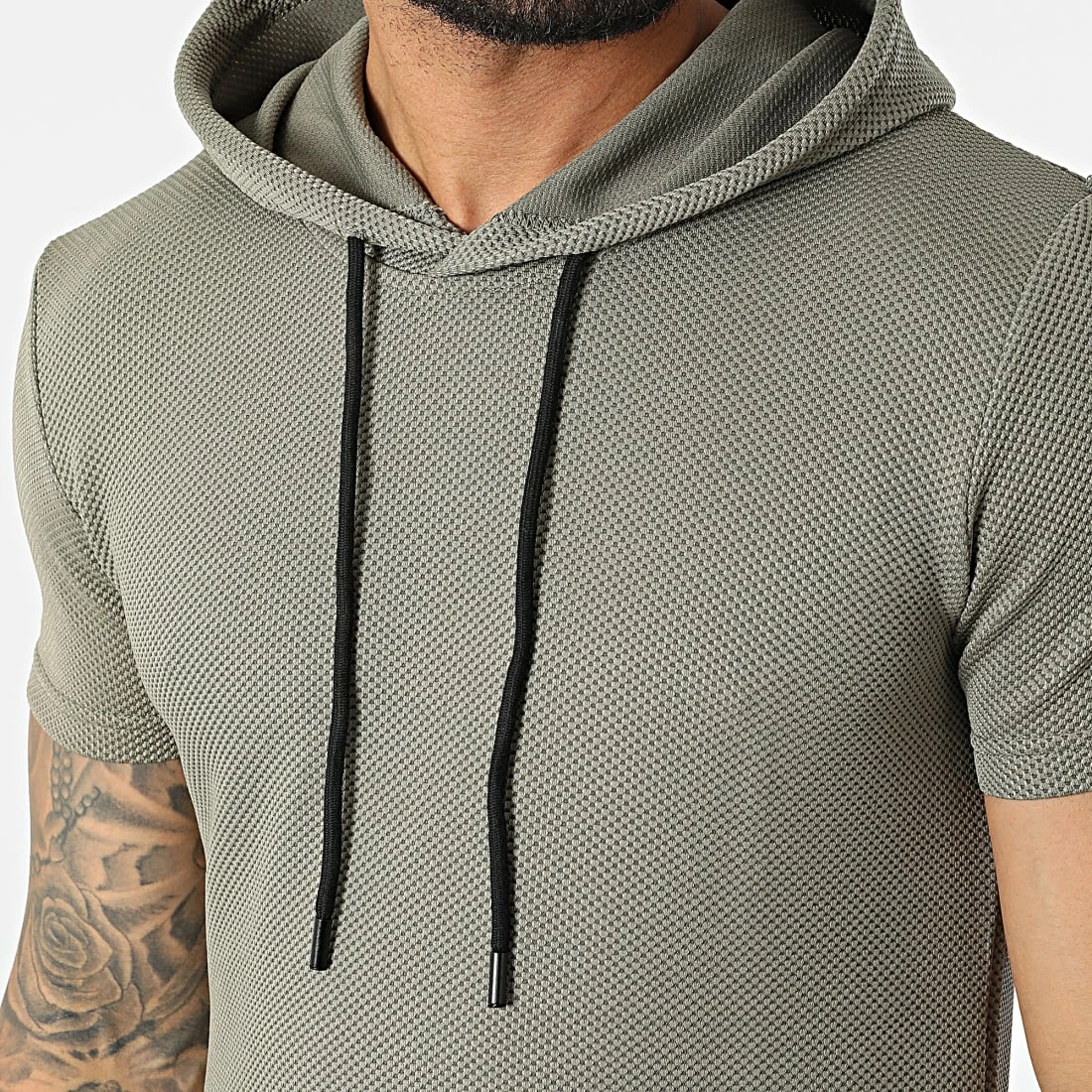 Sortie 🧨 Ensemble Tee 👕 Shirt Capuche Et Short Jogging DD54-PP54 Vert Kaki de John H 😍 4 Sortie 🧨 Ensemble Tee 👕 Shirt Capuche Et Short Jogging DD54-PP54 Vert Kaki de John H 😍 – Image 2