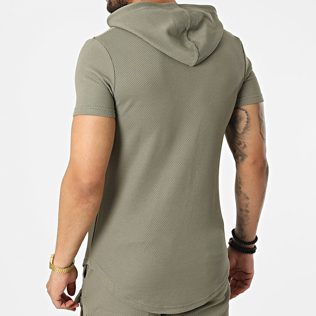 Sortie 🧨 Ensemble Tee 👕 Shirt Capuche Et Short Jogging DD54-PP54 Vert Kaki de John H 😍 7 Sortie 🧨 Ensemble Tee 👕 Shirt Capuche Et Short Jogging DD54-PP54 Vert Kaki de John H 😍 – Image 5