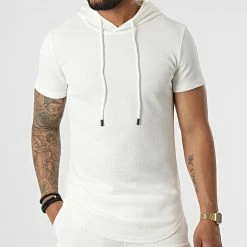 De gros 🥰 Ensemble Tee 👚 Shirt Capuche Et Short Jogging DD54-PP54 Blanc de John H 🥰 -John H Soldes john h 323673 DD54 PP54 WHITE 20220613T161940 03