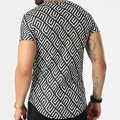 Top 10 ⌛ Tee 👕 Shirt Oversize DD83 Noir Blanc de John H ❤️ -John H Soldes john h 323691 DD83 BLACK WHITE 20220613T152452 04