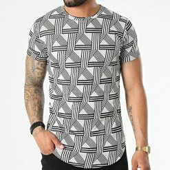 Bon marché ⭐ Tee 👚 Shirt Oversize DD80 Blanc Noir de John H 🎁 8 Bon marché ⭐ Tee 👚 Shirt Oversize DD80 Blanc Noir de John H 🎁 -John H Soldes john h 323695 DD80 WHITE BLACK 20220613T152422 03