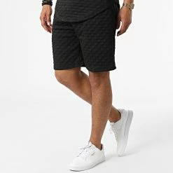 Acheter 🧨 Ensemble Tee 👕 Shirt Capuche Et Short Jogging AB335 Noir de John H 👍 -John H Soldes john h 323706 AB335 BLACK 20220613T162153 04