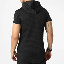 Acheter 🧨 Ensemble Tee 👕 Shirt Capuche Et Short Jogging AB335 Noir de John H 👍 -John H Soldes john h 323706 AB335 BLACK 20220613T162155 05