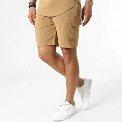 Remise 🎉 Ensemble Tee 👚 Shirt Capuche Et Short Jogging DD58-PP58 Camel de John H 🥰 -John H Soldes john h 323708 DD58 PP58 CAMEL 20220613T160011 04