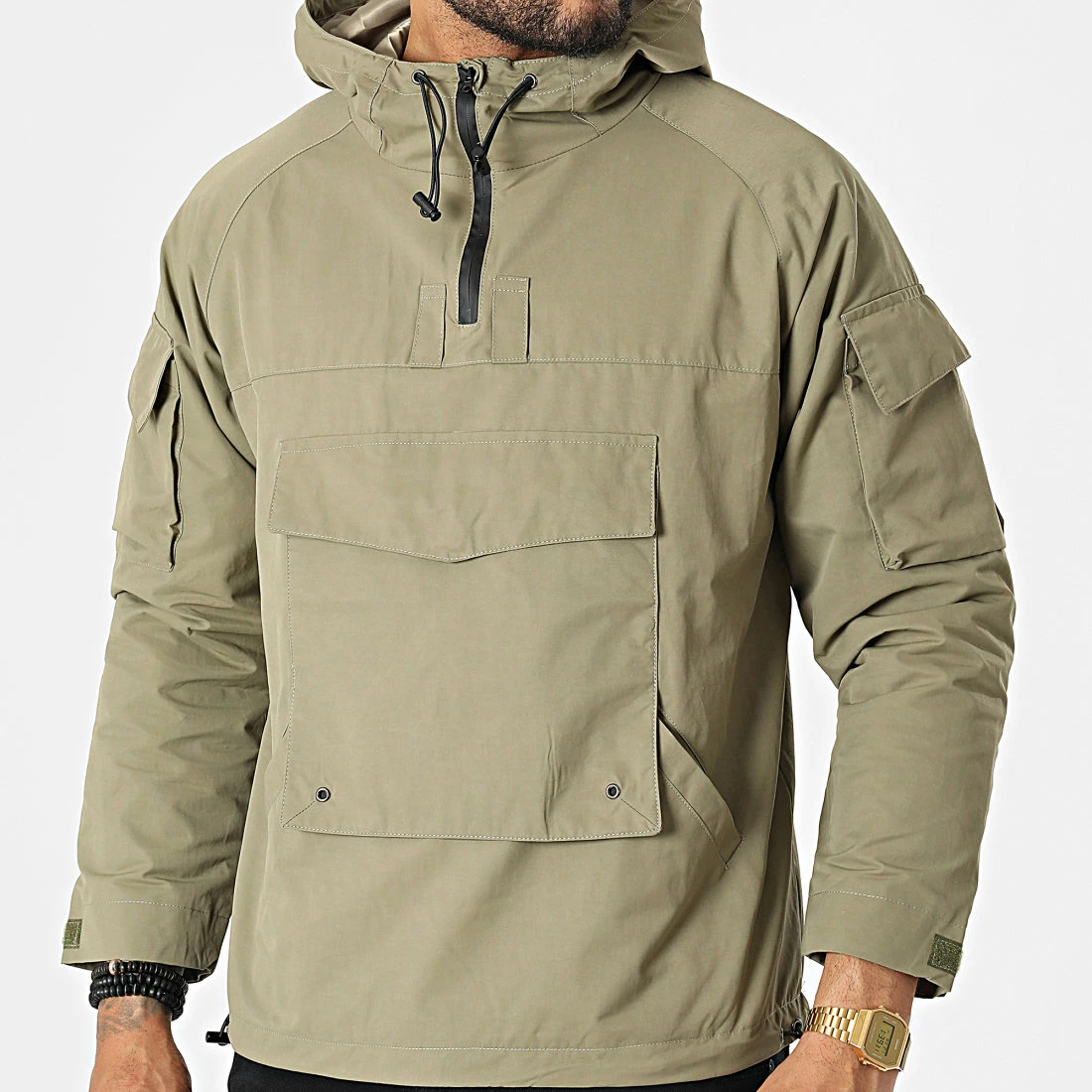 Budget ✔️ Veste Outdoor Col Zippé 3116 Vert Kaki de John H 🥰 3 Budget ✔️ Veste Outdoor Col Zippé 3116 Vert Kaki de John H 🥰