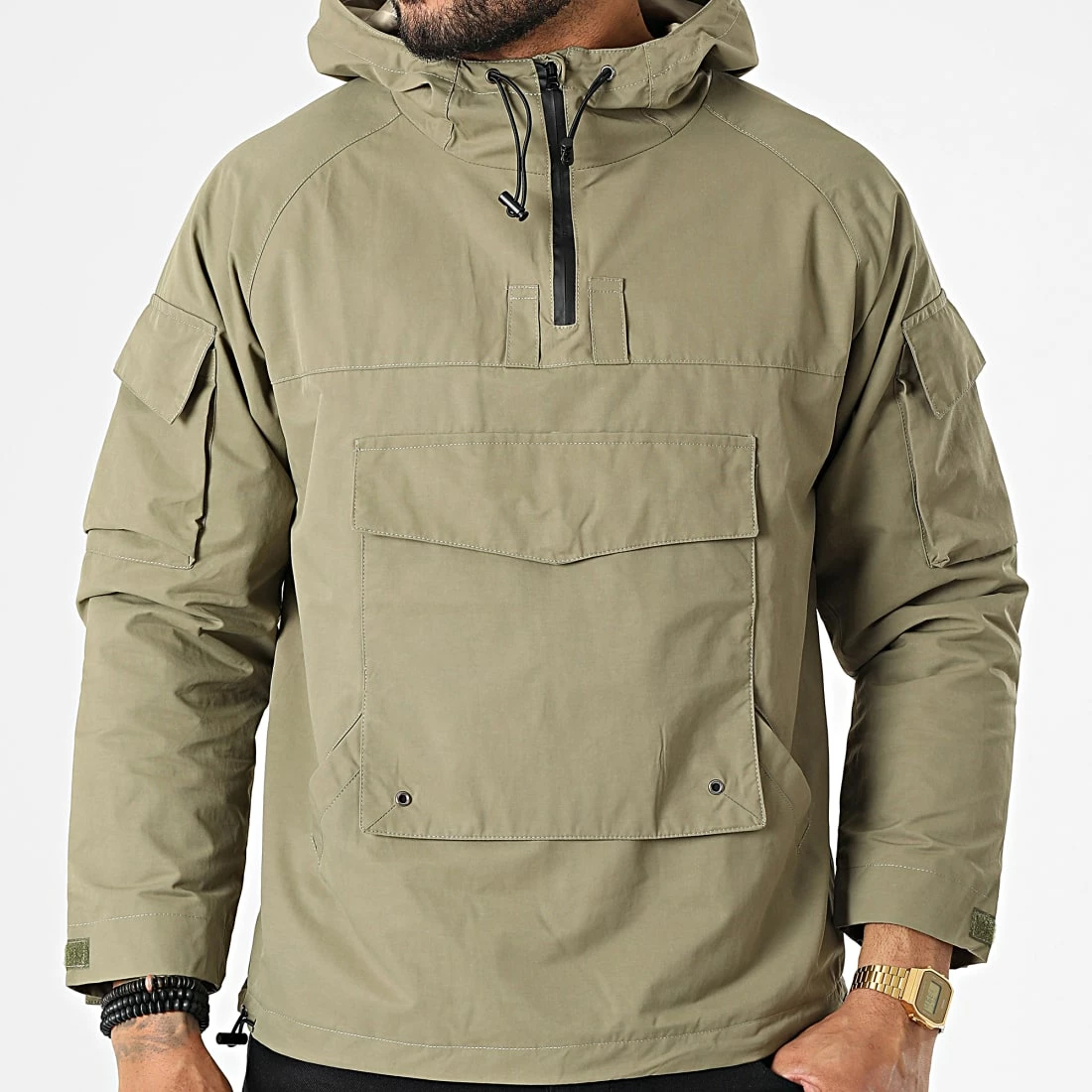 Budget ✔️ Veste Outdoor Col Zippé 3116 Vert Kaki de John H 🥰 5 Budget ✔️ Veste Outdoor Col Zippé 3116 Vert Kaki de John H 🥰 – Image 3