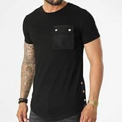 Sortie 🔔 Tee 👚 Shirt Poche T612 Noir de John H 🔥