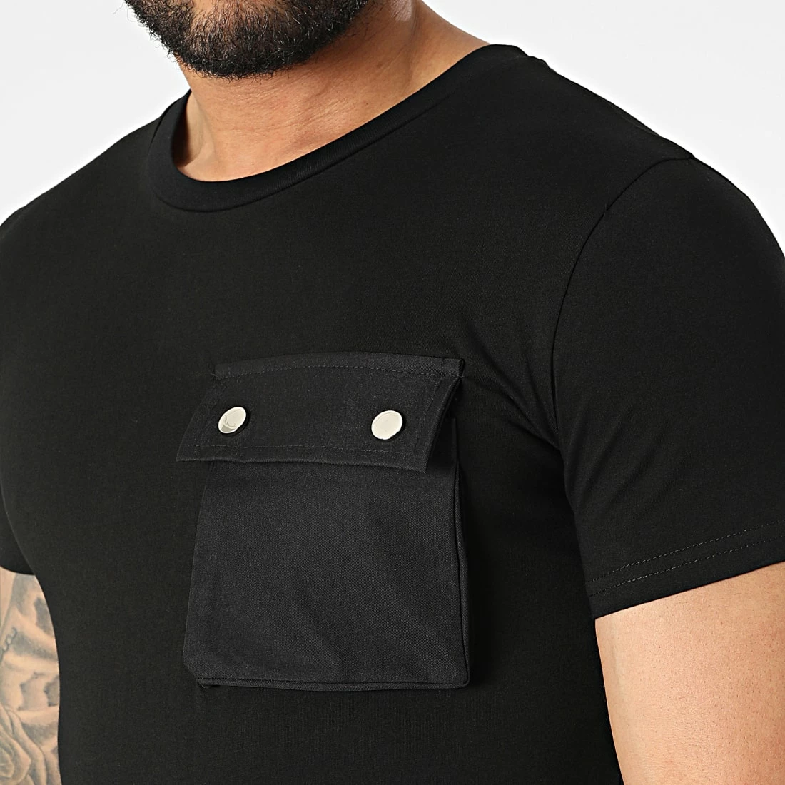 Sortie 🔔 Tee 👚 Shirt Poche T612 Noir de John H 🔥 4 Sortie 🔔 Tee 👚 Shirt Poche T612 Noir de John H 🔥 – Image 2