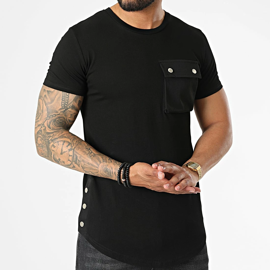 Sortie 🔔 Tee 👚 Shirt Poche T612 Noir de John H 🔥 5 Sortie 🔔 Tee 👚 Shirt Poche T612 Noir de John H 🔥 – Image 3