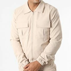 Tout neuf 🌟 Ensemble Veste Zippée Et Pantalon Cargo AB327 Camel de John H ✔️ -John H Soldes john h 332160 AB327 CAMEL 20220816T152532 03