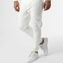 Vente flash 🎉 Ensemble Veste Zippée Et Pantalon Cargo AB327 Blanc de John H 😉 -John H Soldes john h 332168 AB327 WHITE 20220816T152224 04