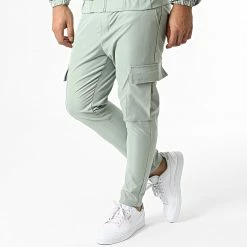 Bon marché ✨ Ensemble Veste Zippée Et Pantalon Cargo AB327 Vert de John H 🥰 -John H Soldes john h 332169 AB327 GREEN 20220816T152700 04