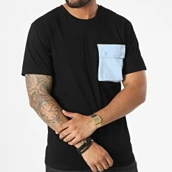 Bon marché 🥰 Tee 👚 Shirt Poche T8815 Noir Bleu Clair de John H 🥰 -John H Soldes john h 332212 T8815 BLACK BLUE 20220812T140842 03