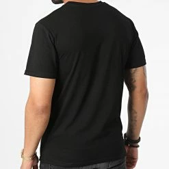 Budget 🎉 Tee 👕 Shirt Poche T8815 Noir Vert Kaki de John H 🌟 -John H Soldes john h 332216 T8815 BLACK GREEN 20220812T140942 04