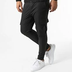 Meilleur prix 🧨 Ensemble Veste Zippée Et Pantalon Cargo AB327 Noir de John H 😉 -John H Soldes john h 332245 AB327 BLACK 20220816T151906 04