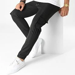 Top 10 🌟 Pantalon Cargo PP358 Noir de John H 🤩 -John H Soldes john h 332283 PP358 BLACK 20220816T151349 03